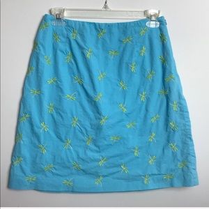 Talbots Petites Dragonfly Skirt. Size 6